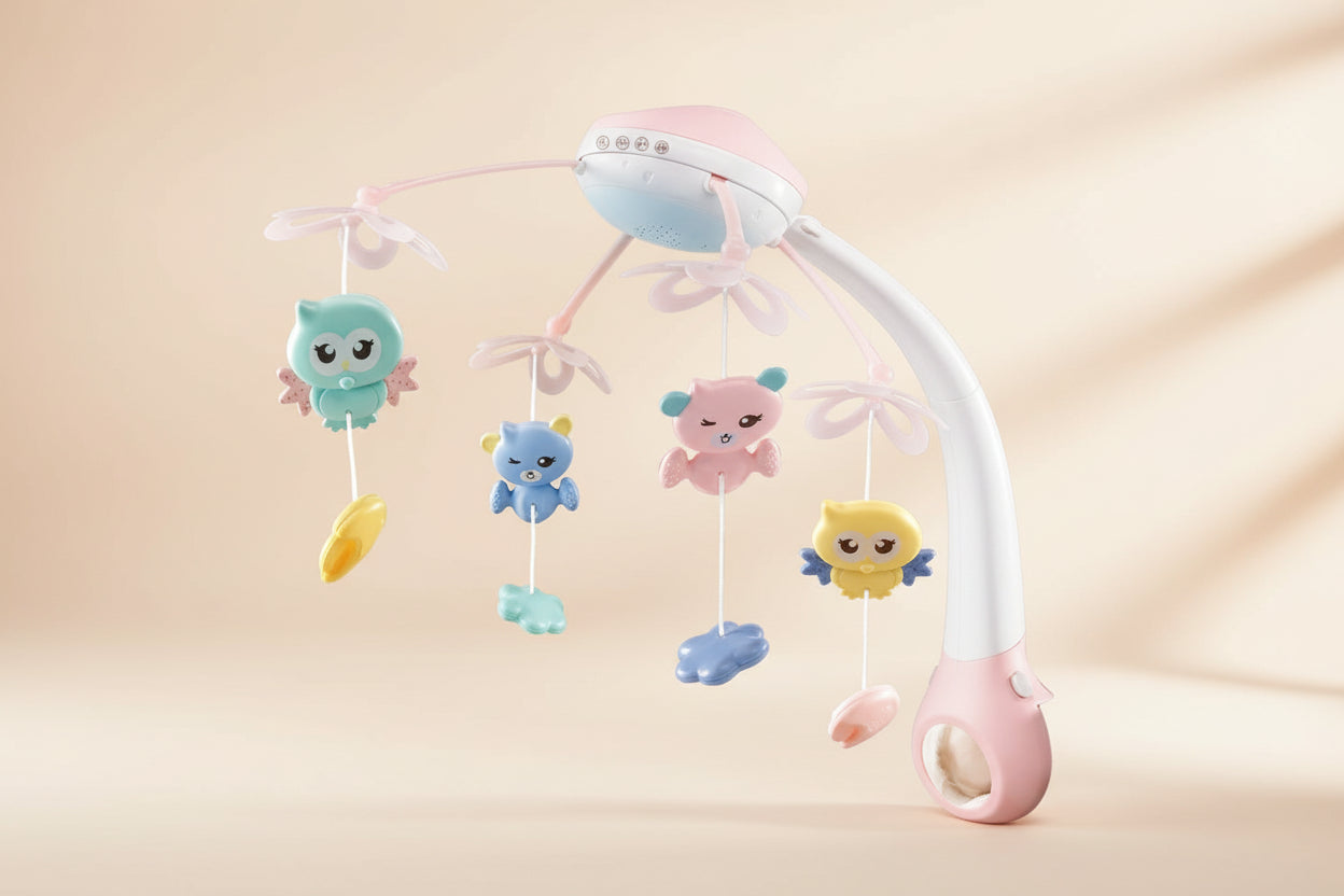 Baby Projection Night Light Bed Bell - Pink